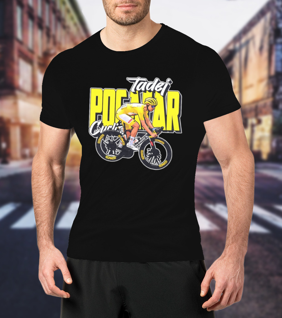 Tadej Pogačar Cyclist Colnago Yellow Jersey T-Shirt