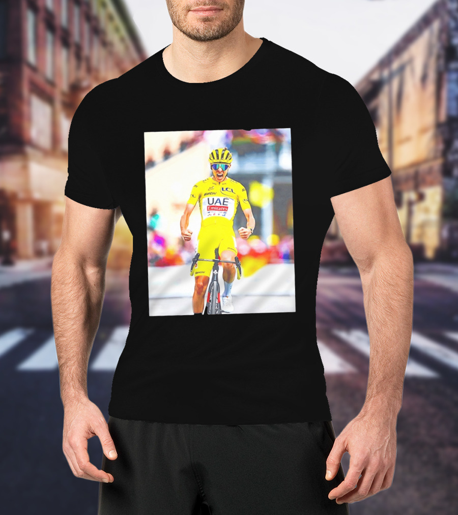 Tadej Pogačar UAE Team Emirates Tour De France Victory Moment T-Shirt