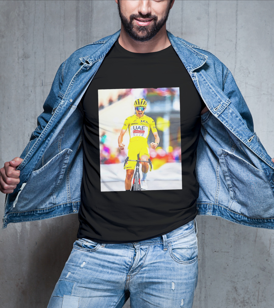 Tadej Pogačar UAE Team Emirates Tour De France Victory Moment T-Shirt