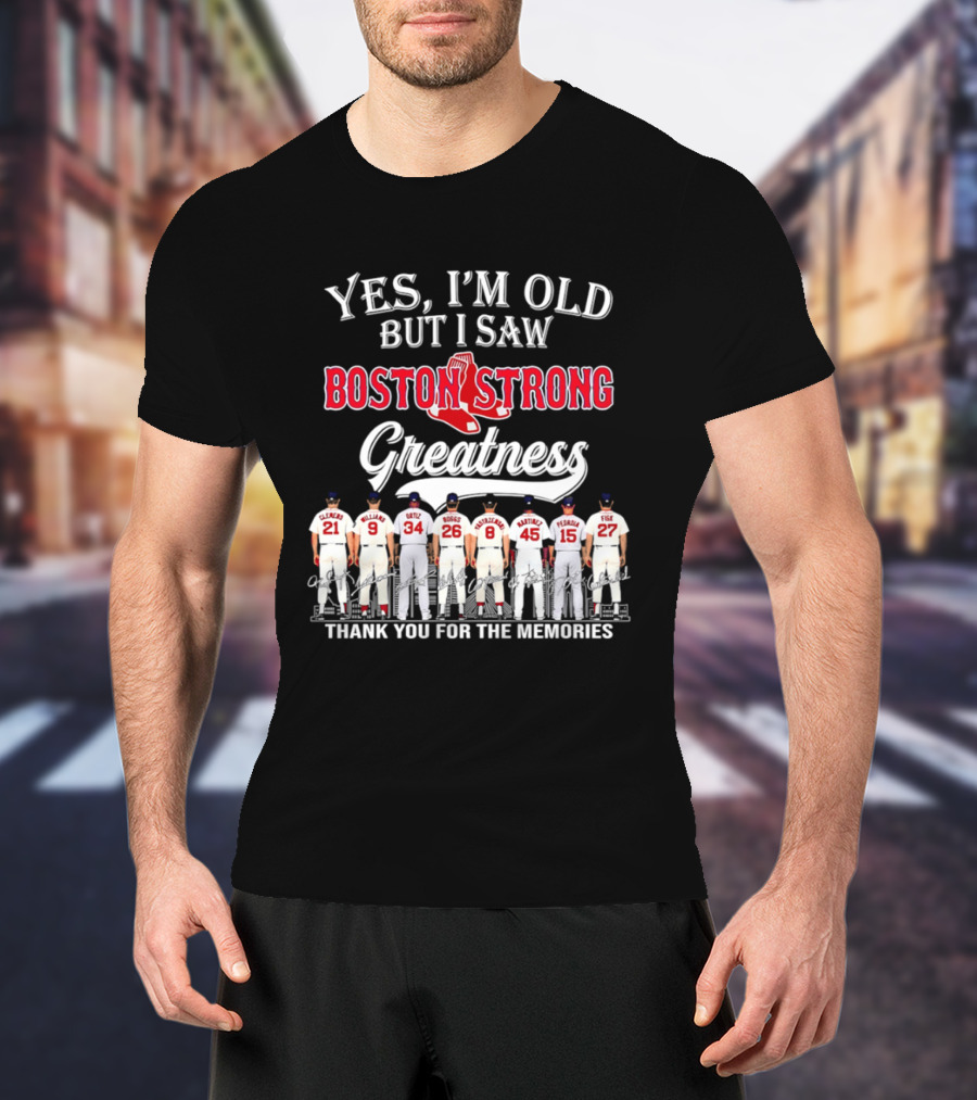 Boston Strong Baseball Legends Thank You For The Memories T-Shirt