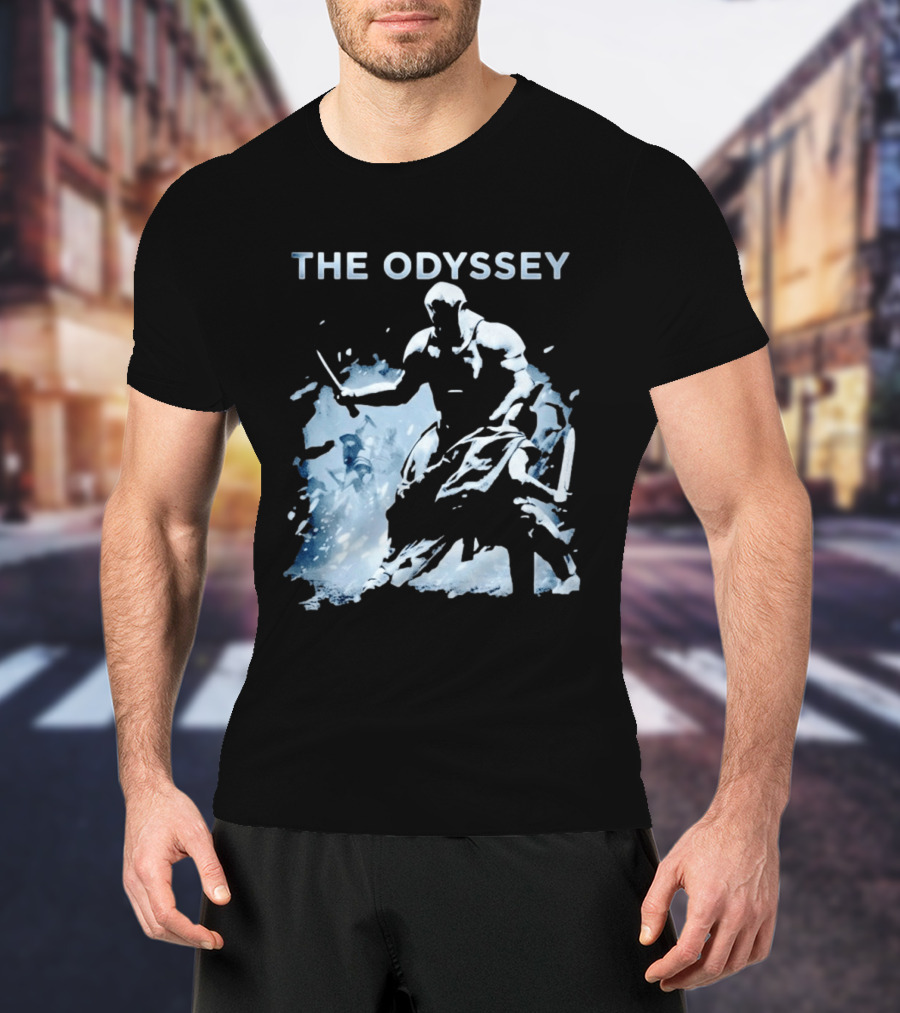 The Odyssey Warrior Dual Blade Combat Hooded Adventure T-Shirt