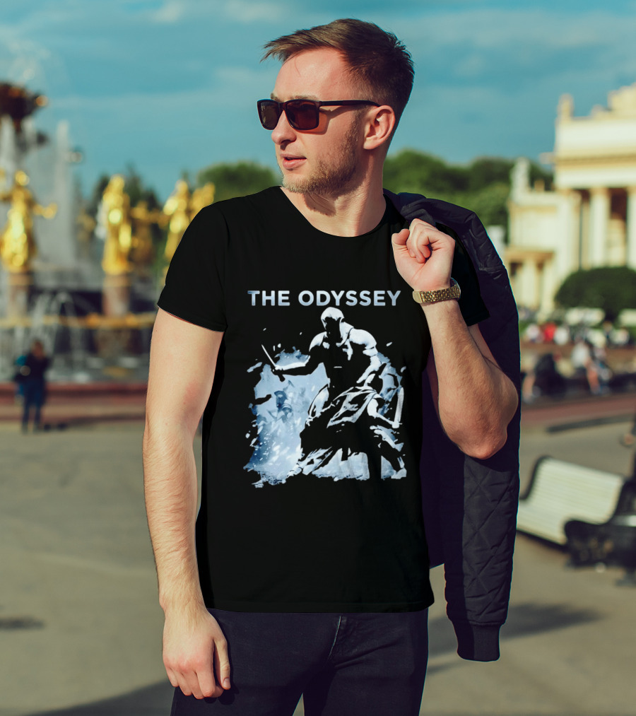 The Odyssey Warrior Dual Blade Combat Hooded Adventure T-Shirt