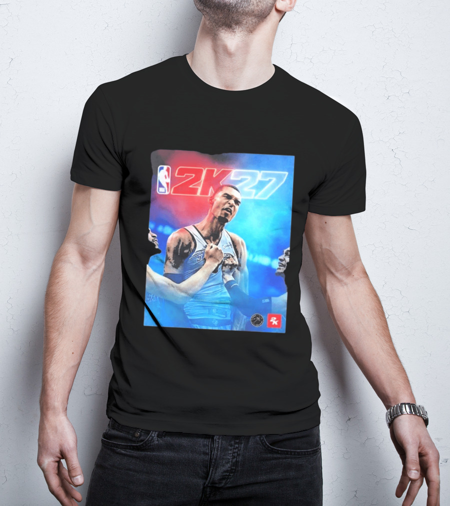Victor Wembanyama NBA 2K27 Cover Athlete Basketball Gaming 2K Sports T-Shirt