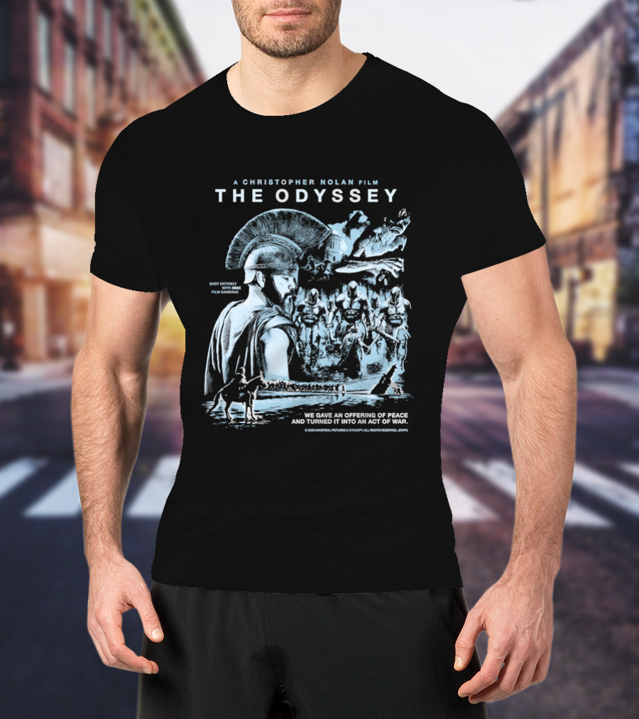 Christopher Nolan Film The Odyssey Offering Of Peace Act Of War T-Shirt