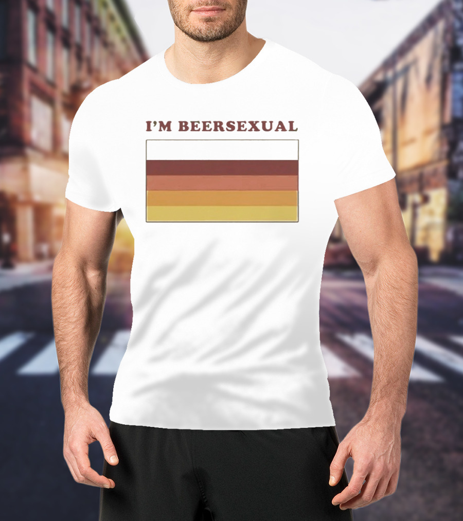 I'm Beersexual Beer Pride Flag Stripes T-Shirt