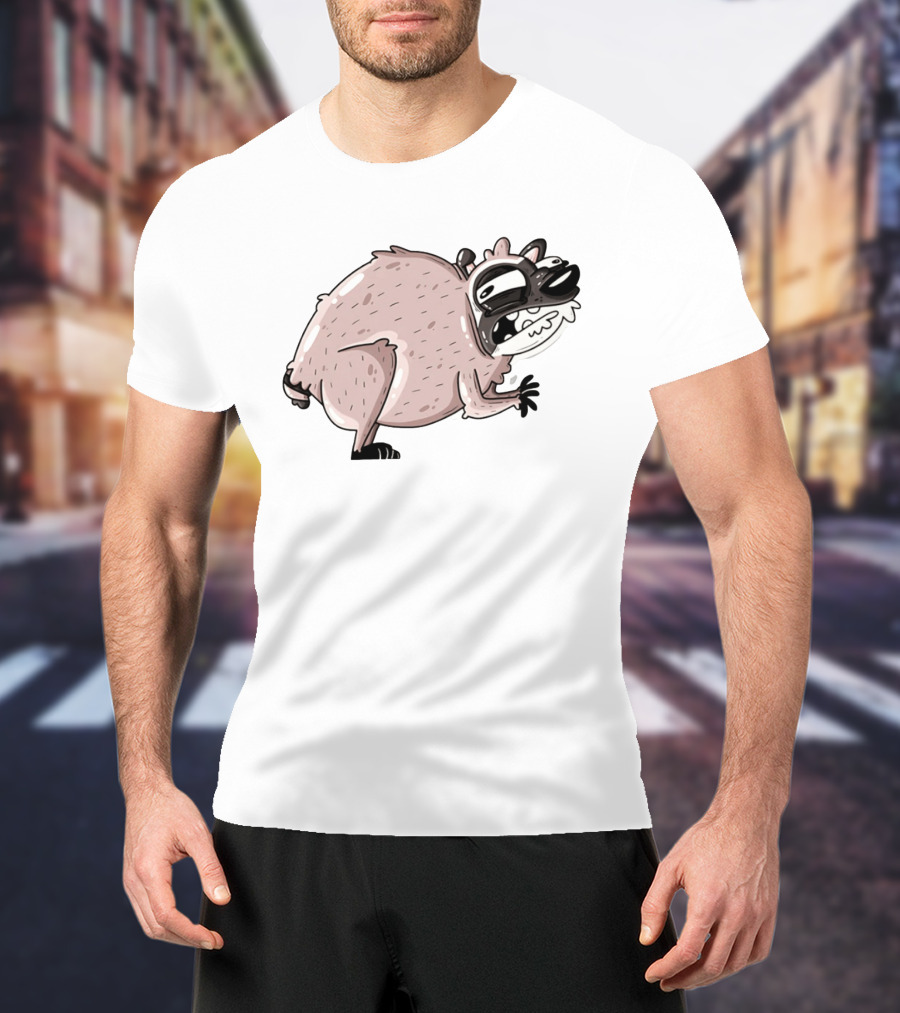 Jimothy Cartoon Raccoon Sticker T-Shirt