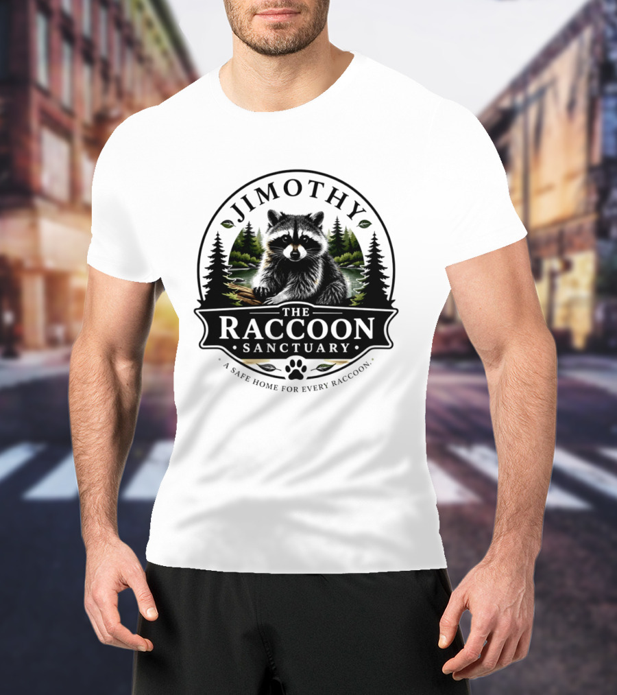 Jimothy Raccoon Sanctuary A Safe Home For Every Raccoon T-Shirt