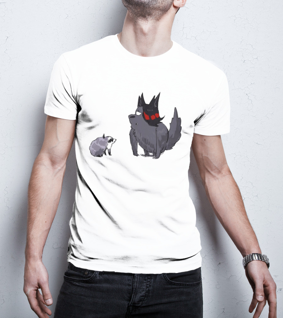 Mr Looper And Jimothy Raccoon Cartoon Funny Animal Characters T-Shirt
