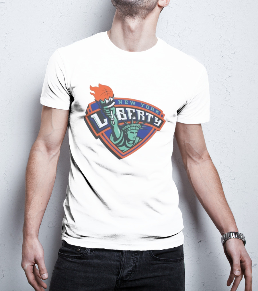 New York Liberty Statue Of Liberty Basketball Torch T-Shirt
