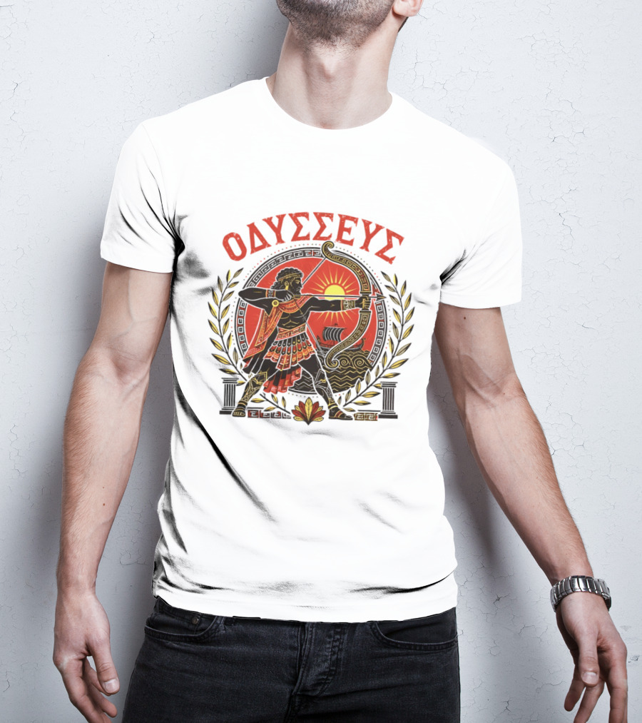 Odysseus Bow Greek Mythology Warrior Archery 2026 T-Shirt
