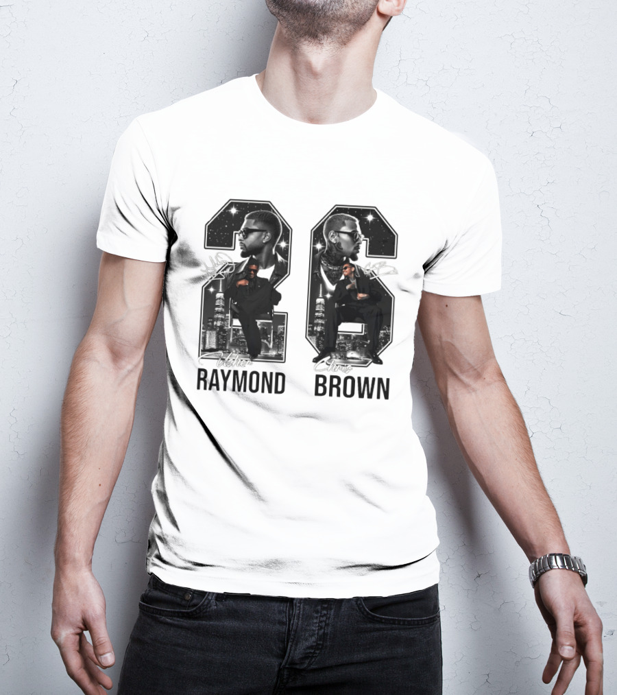 Usher Raymond Chris Brown 26 R And B Tour Usher Chris Brown Signatures T-Shirt