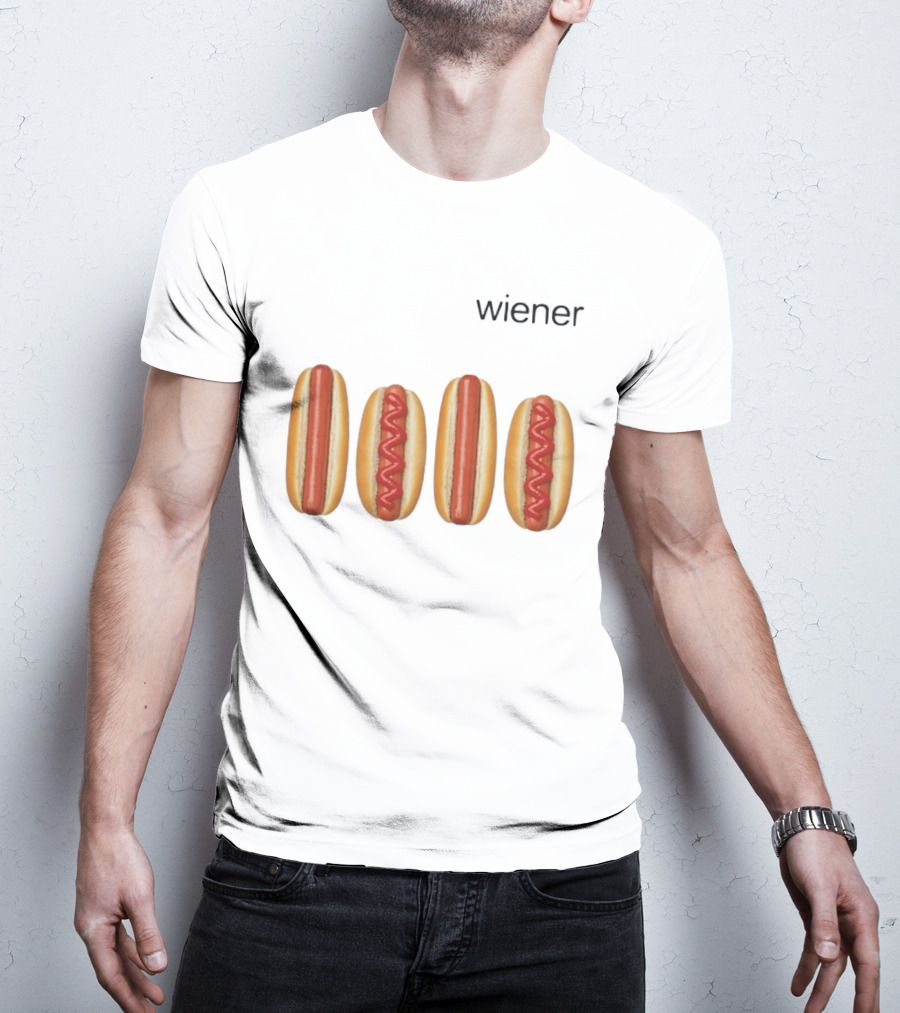 Wiener Hot Dog Ketchup Food Iconic Snack T-Shirt