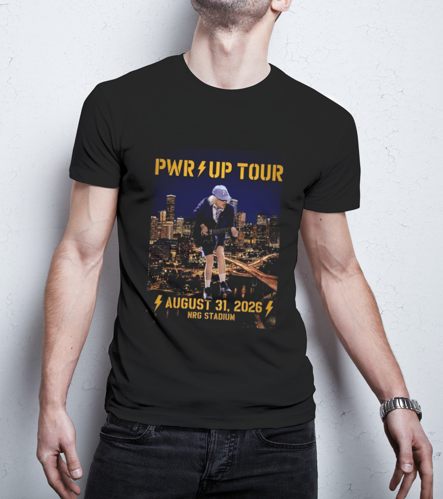ACDC PWR UP Tour 2026 Houston August 31 NRG Stadium Event North America T-Shirt