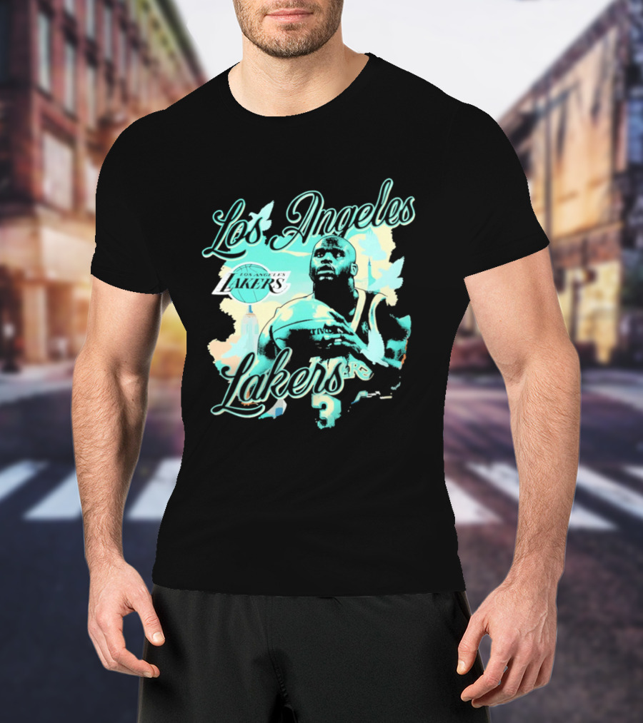Los Angeles Lakers Anthony Davis No 3 Collage Lakers T-Shirt