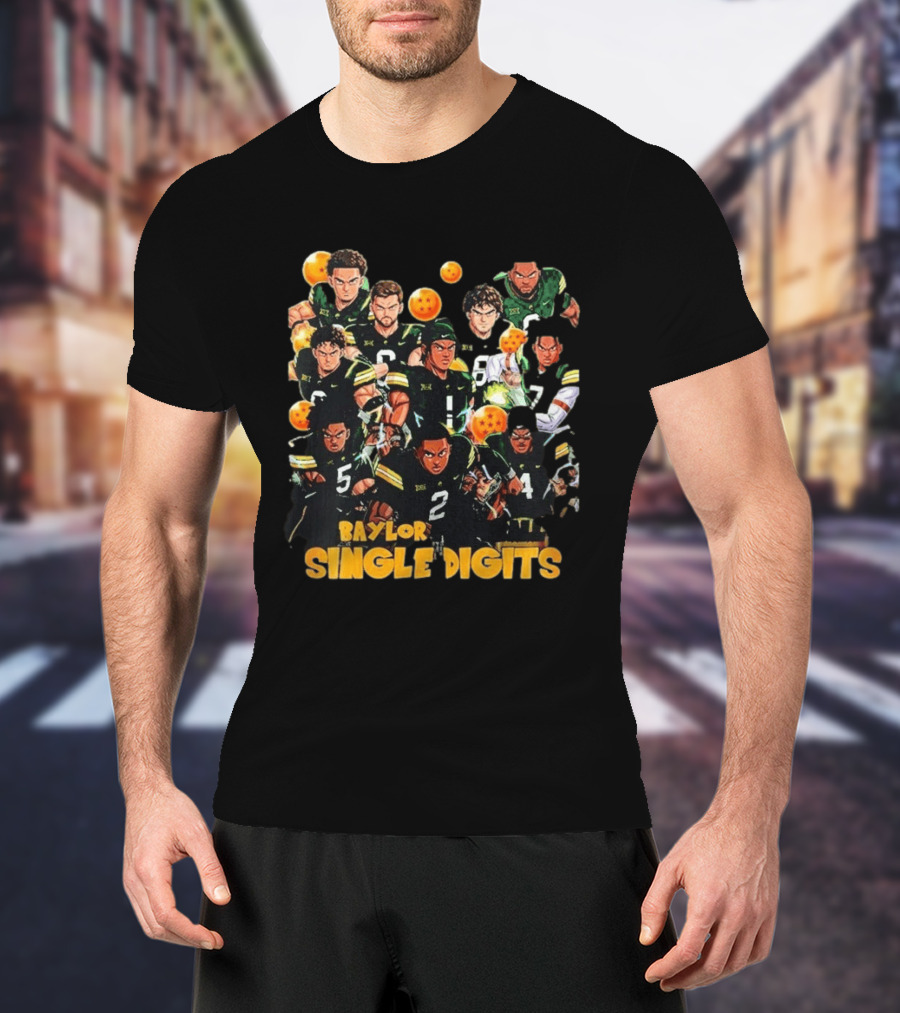 Baylor Bears Football Dragon Ball Z Crossover Single Digits Characters T-Shirt