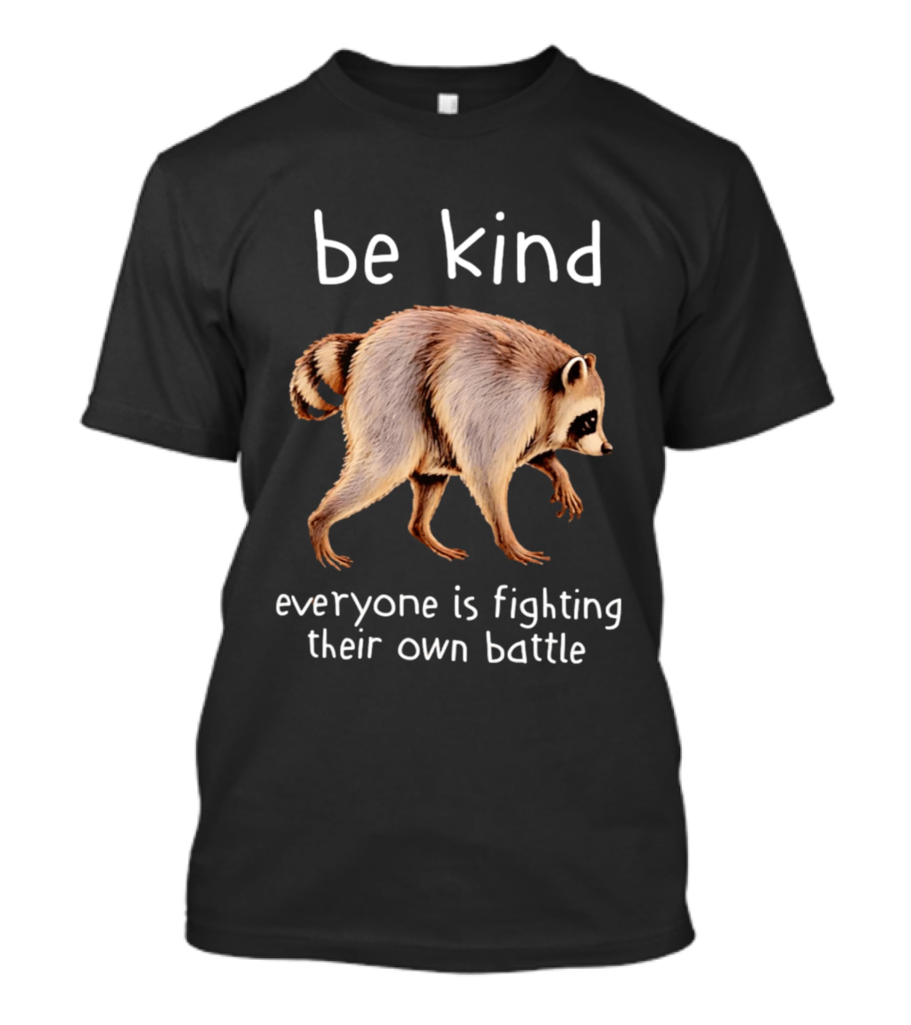 Be Kind Raccoon Everyone Is Fighting Their Own Battle T-Shirt