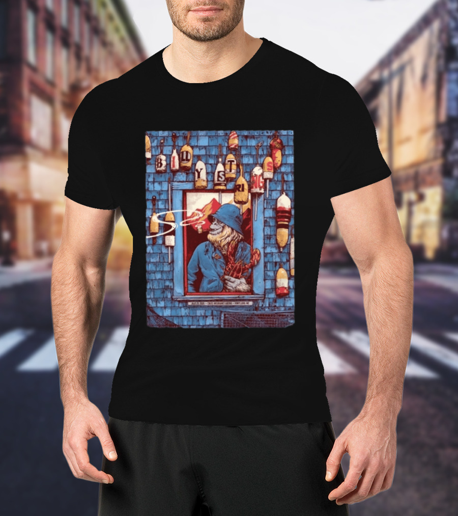 Billy Strings Portland ME 2026 Night 2 Event Cross Insurance Arena July 25 Dan Dippel Coastal Fisherman T-Shirt