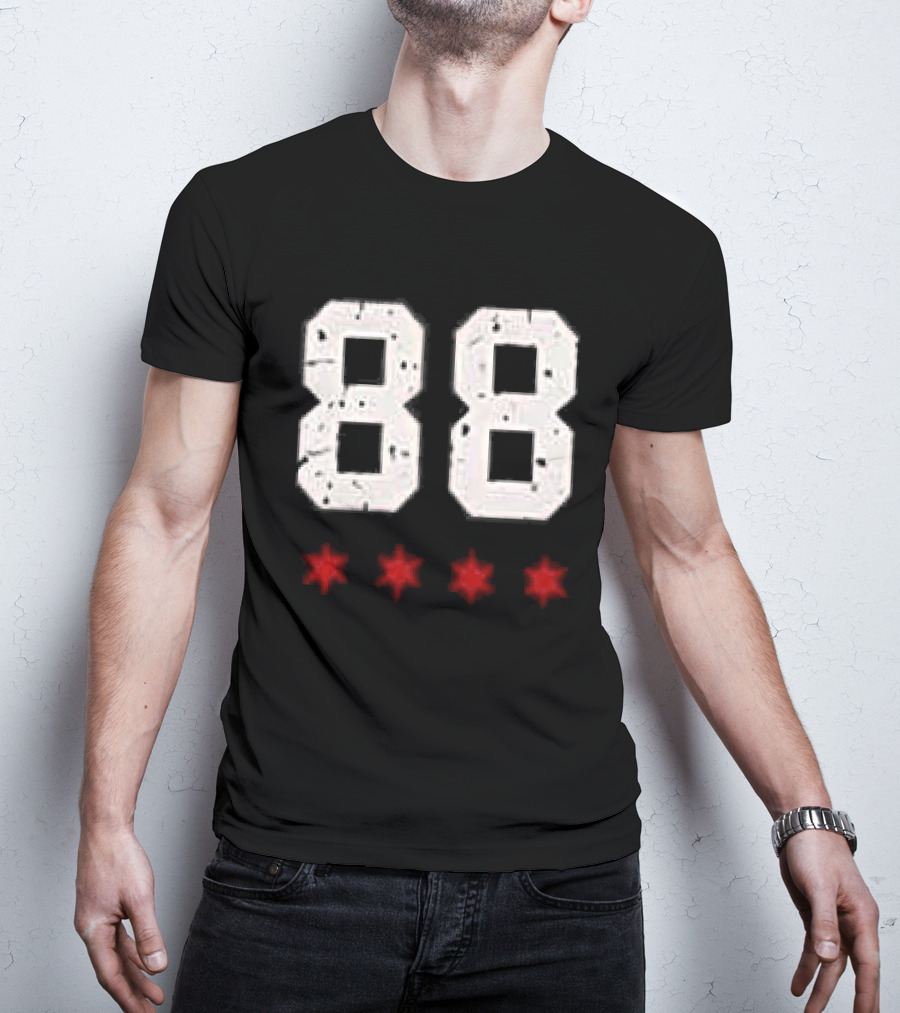 Chicago Blackhawks Showtime Returns 88 Three Red Stars T-Shirt
