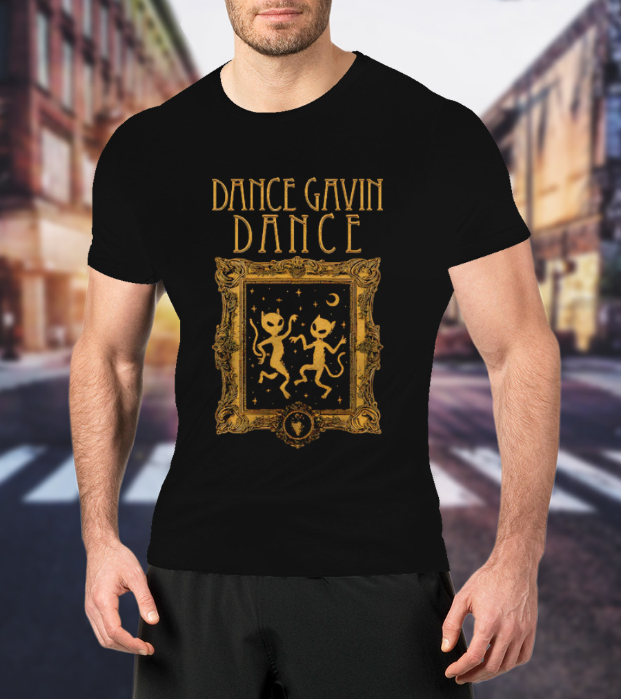 Dance Gavin Dance Alien Cats Framed Celestial Dance T-Shirt