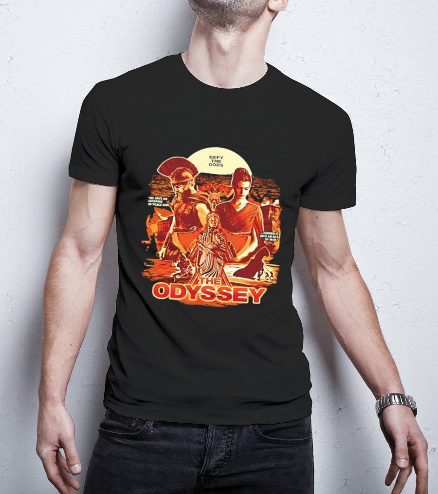 The Odyssey Defy The Gods Offering Of Peace Into Act Of War T-Shirt