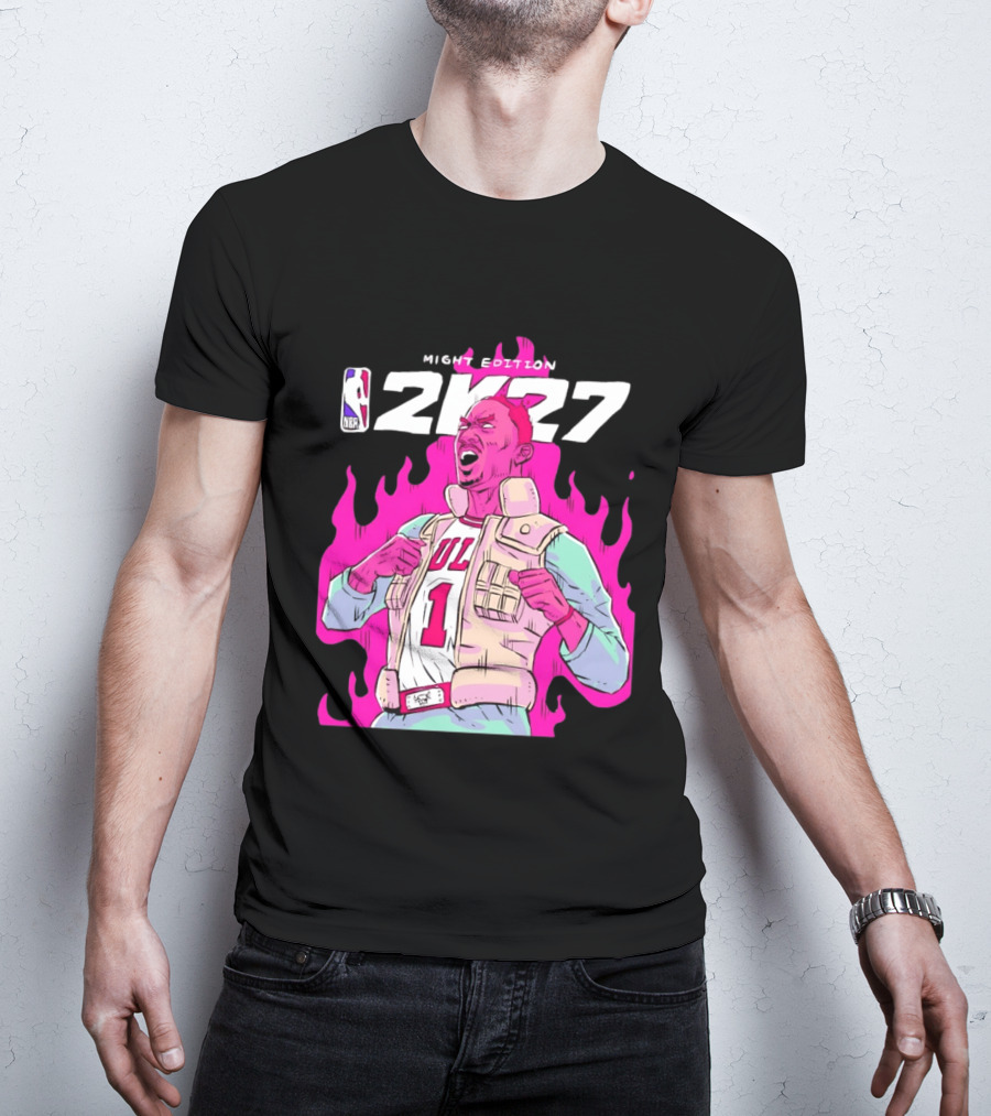 Derrick Rose Bulls NBA 2K27 Might Edition Basketball T-Shirt