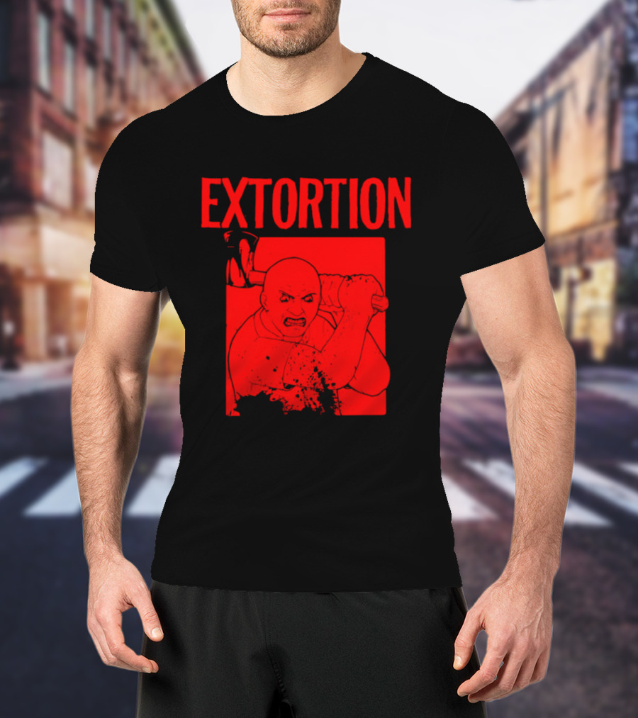 EXTORTION Self Titled Album Cover Art Distorted Face T-Shirt