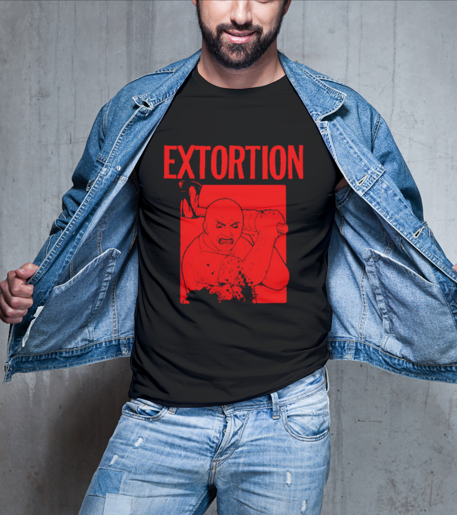 EXTORTION Self Titled Album Cover Art Distorted Face T-Shirt