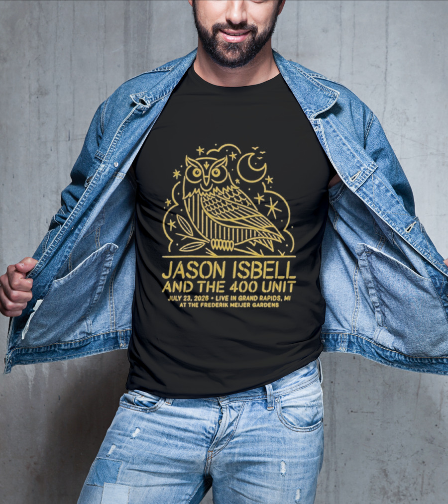 Jason Isbell And The 400 Unit Owl Frederik Meijer Gardens Grand Rapids MI July 23 2026 T-Shirt