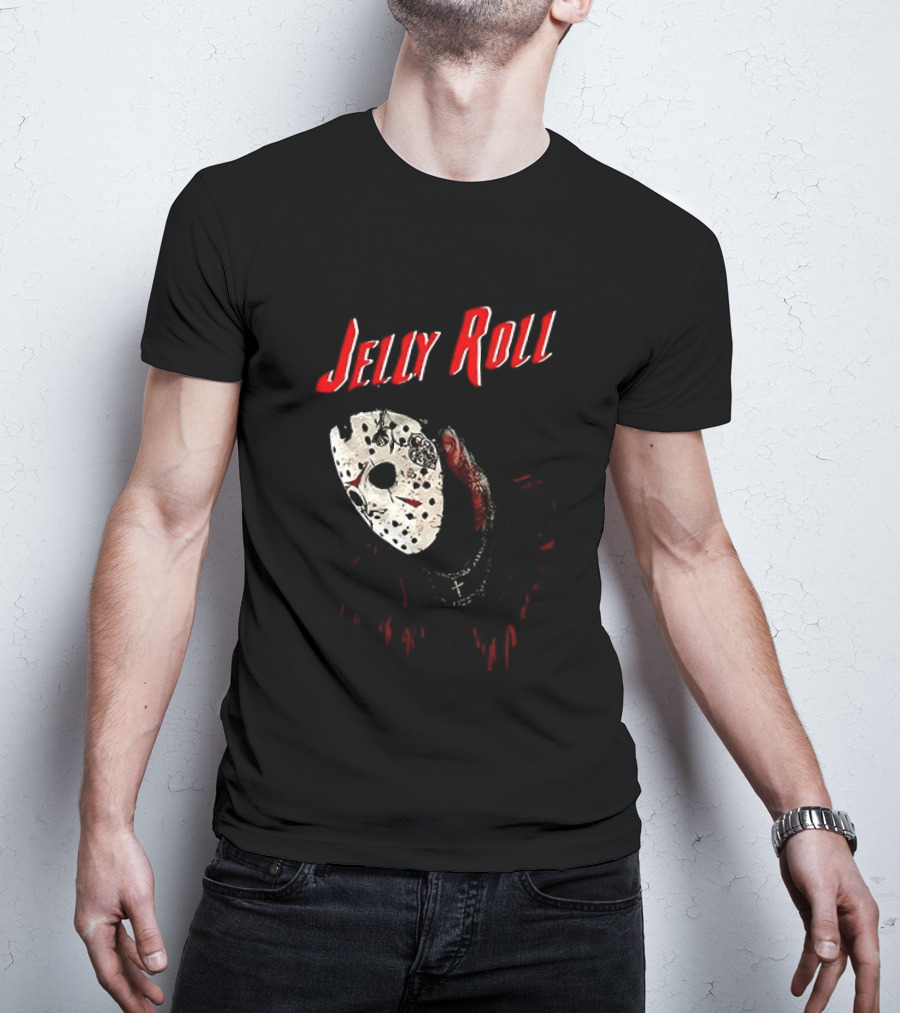 Jelly Roll Horror Mask Halloween T-Shirt
