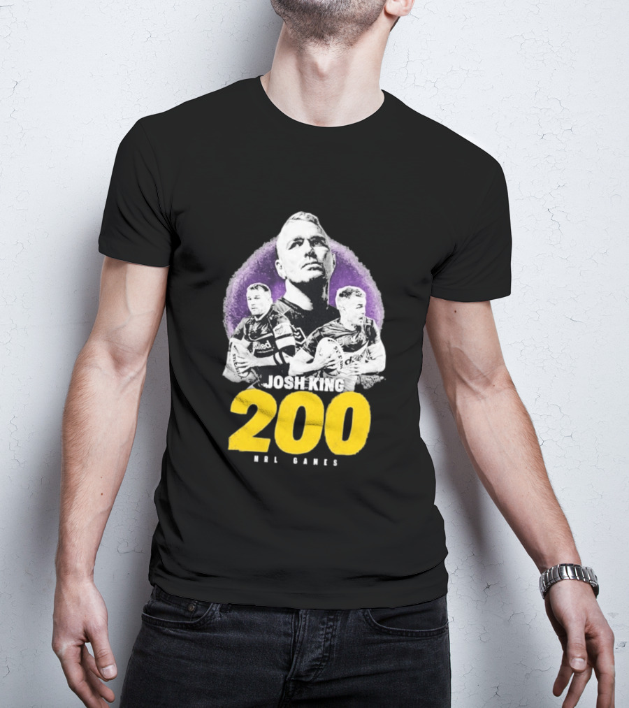 Josh King 200 NRL Games Melbourne Rugby Milestone Celebration T-Shirt