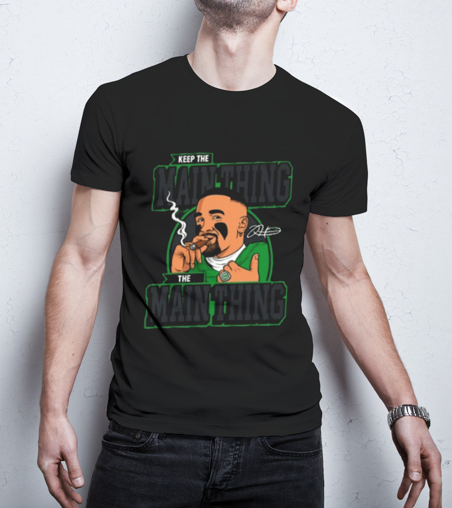 Keep The Main Thing Mascot Smoking Cigar Sports T-Shirt