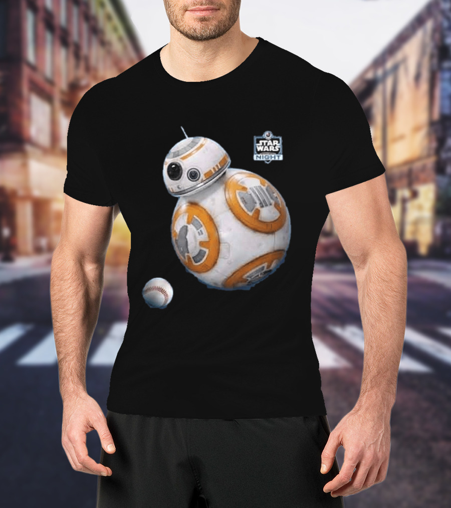 Star Wars Night BB 8 Baseball Event T-Shirt