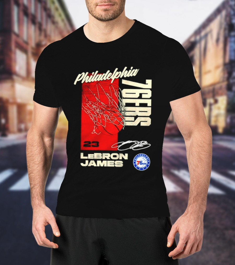 LeBron James 23 Philadelphia 76ers Basketball T-Shirt