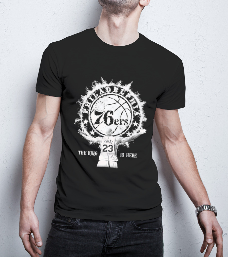 Philadelphia 76ers 23 Witness The King Is Here T-Shirt