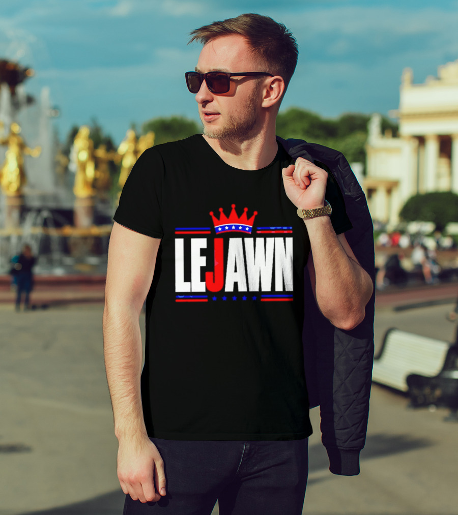 LeJawn Philadelphia Stars Crown Red Blue Stripes T-Shirt