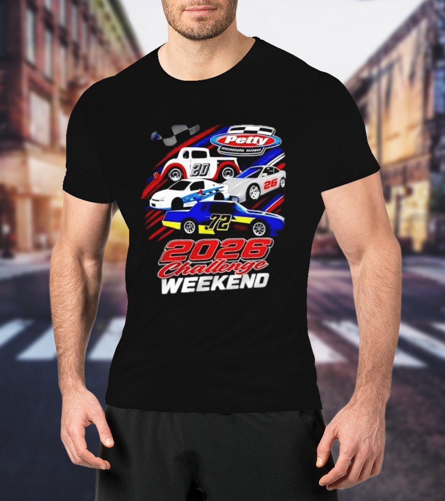 Petty International Raceway 2026 Challenge Weekend Race Cars 20 26 72 T-Shirt