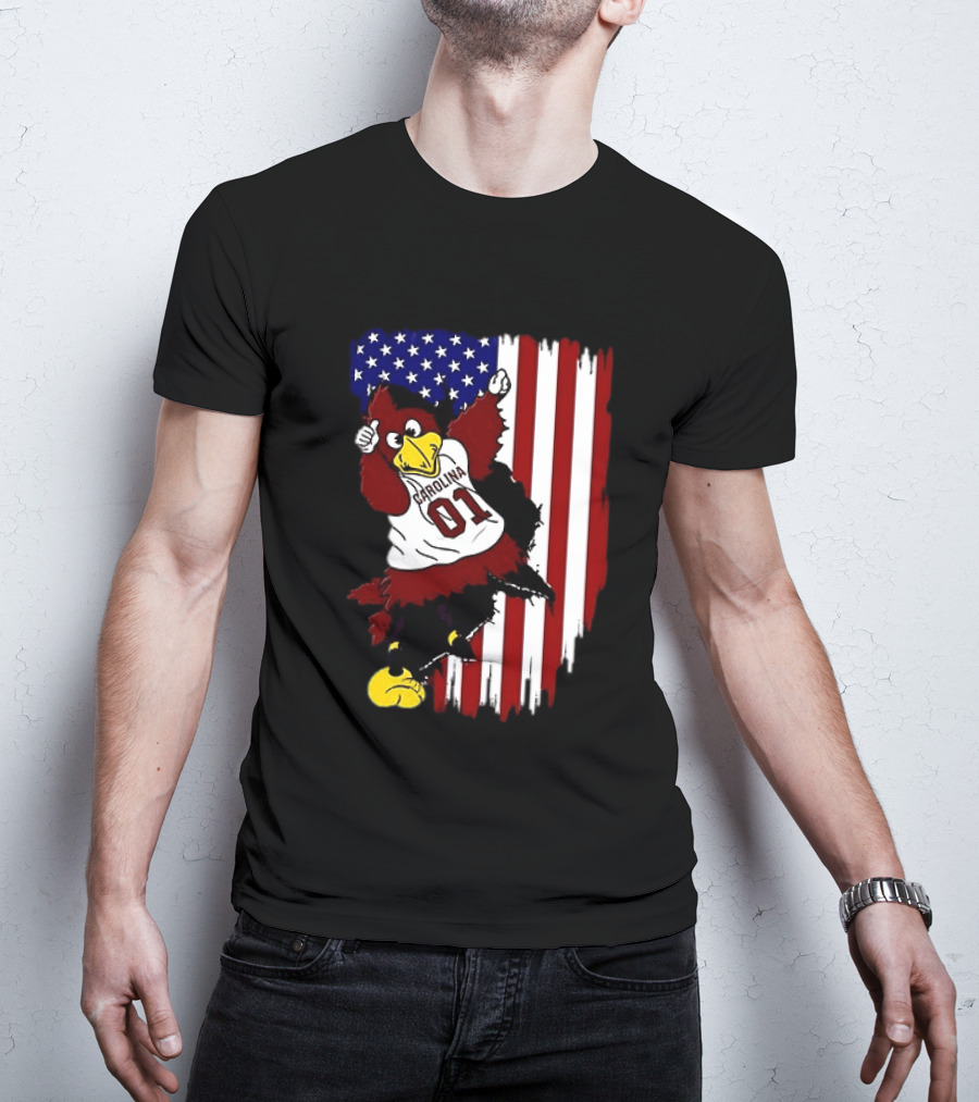 South Carolina Gamecocks Carolina 01 USA Flag We The People T-Shirt