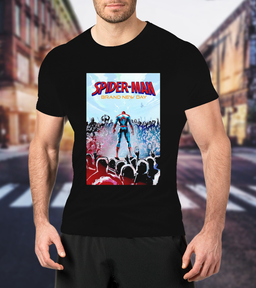 Spider Man Brand New Day Crowd Marvel T-Shirt