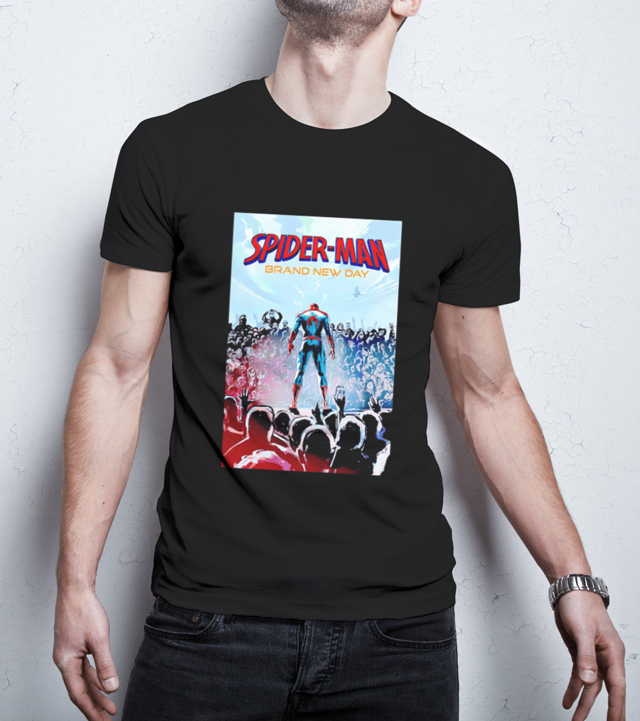 Spider Man Brand New Day Crowd Marvel T-Shirt