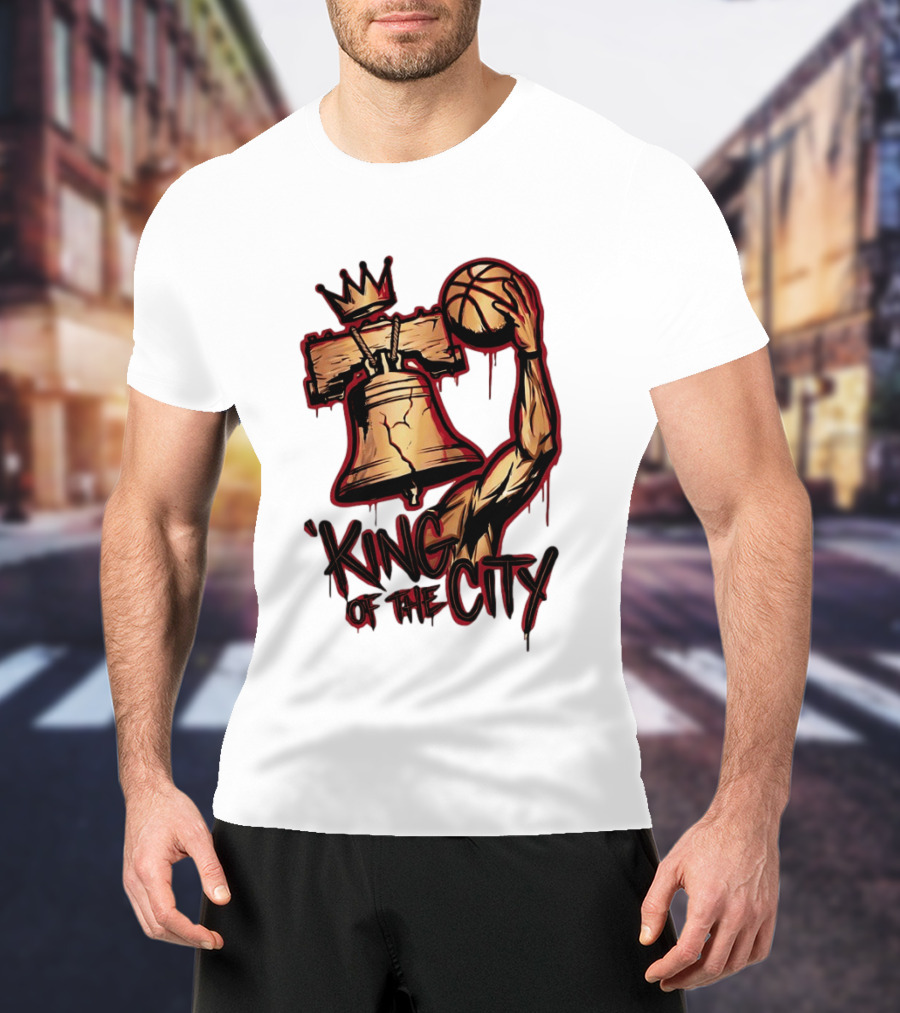 King Of The City Lebron James Basketball Philadelphia 76ers NBA 2026 T-Shirt