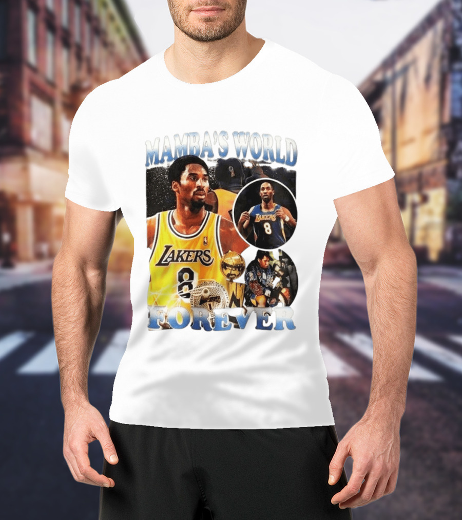 Mamba's World Forever Lakers Kobe Bryant 8 T-Shirt