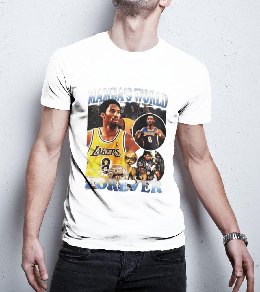 Mamba's World Forever Lakers Kobe Bryant 8 T-Shirt