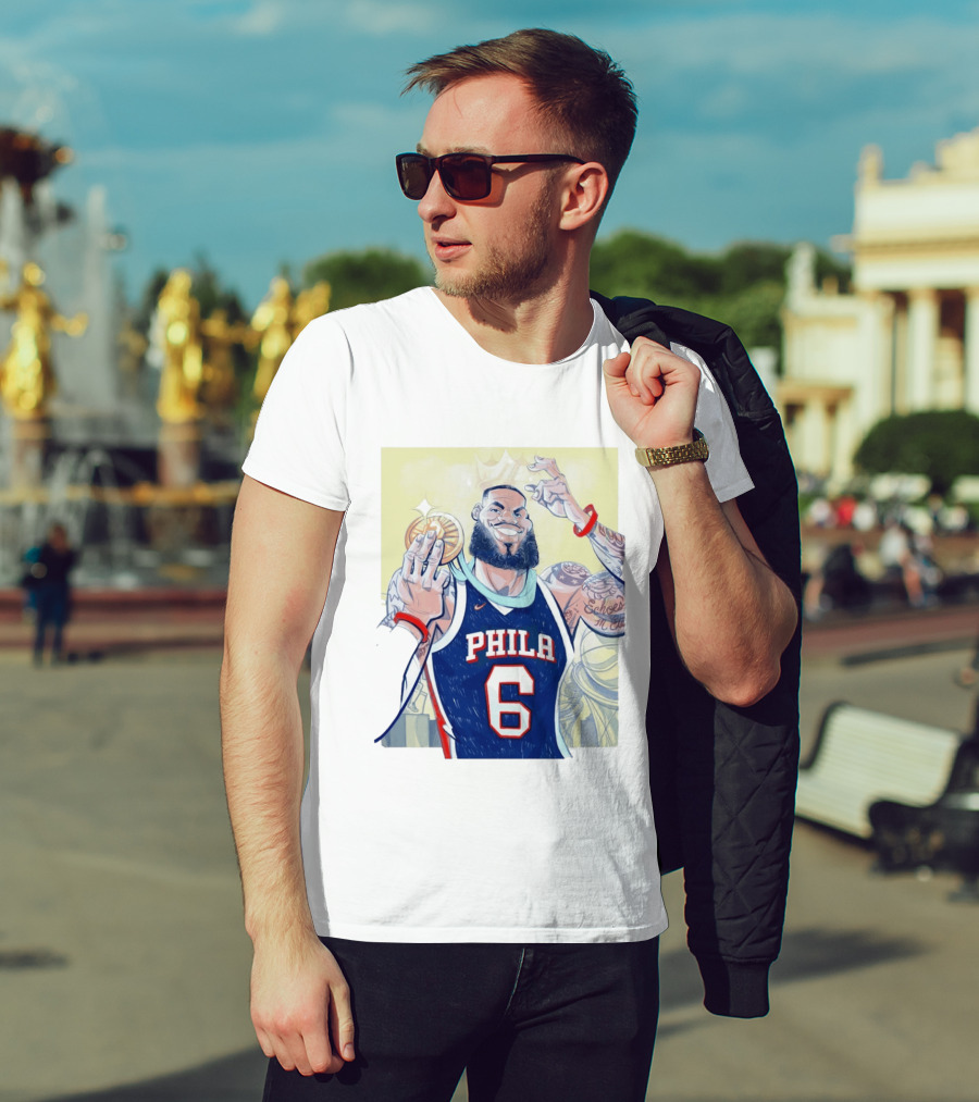 LeBron James Phila 6 Caricature NBA T-Shirt