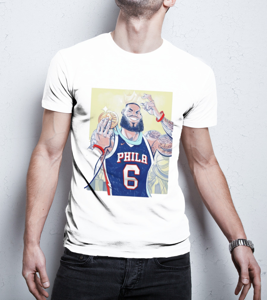 LeBron James Phila 6 Caricature NBA T-Shirt