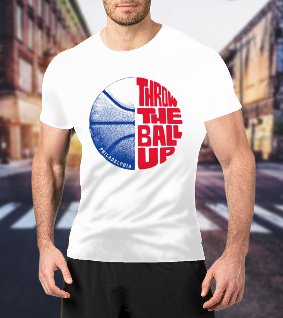 LeBron James Philadelphia 76ers Throw The Ball Up Basketball T-Shirt
