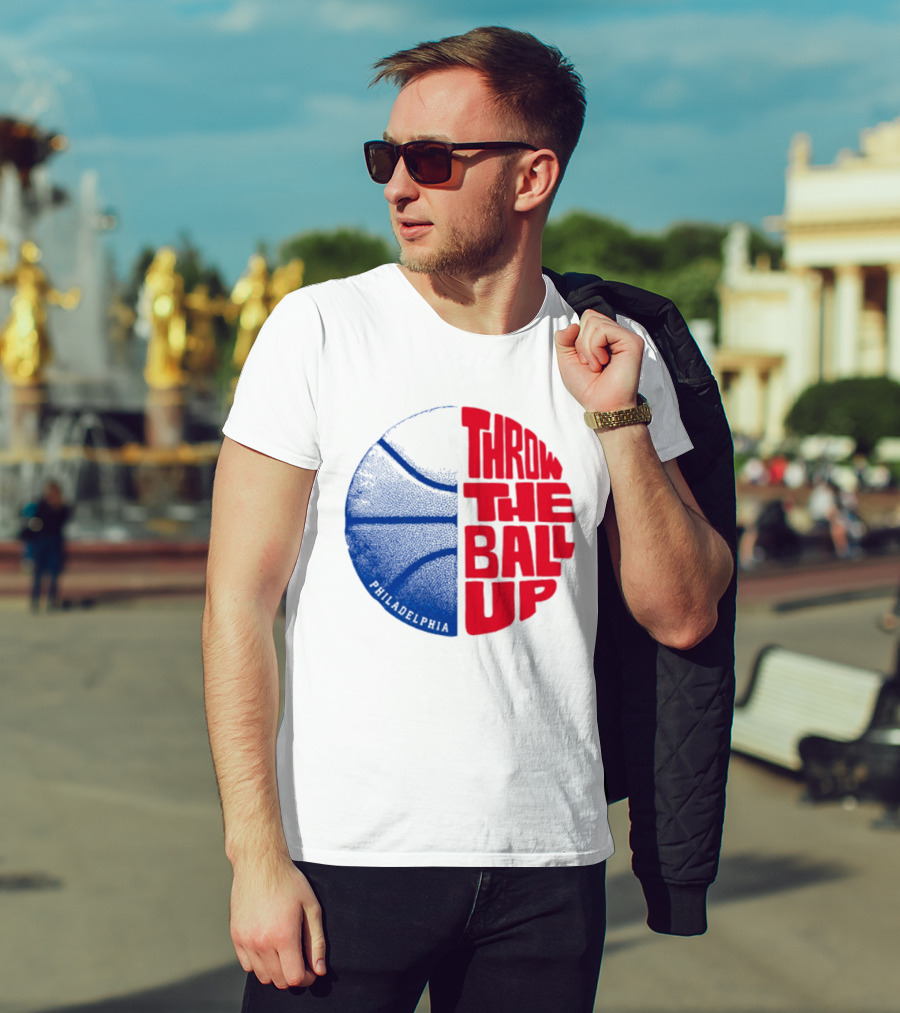 LeBron James Philadelphia 76ers Throw The Ball Up Basketball T-Shirt
