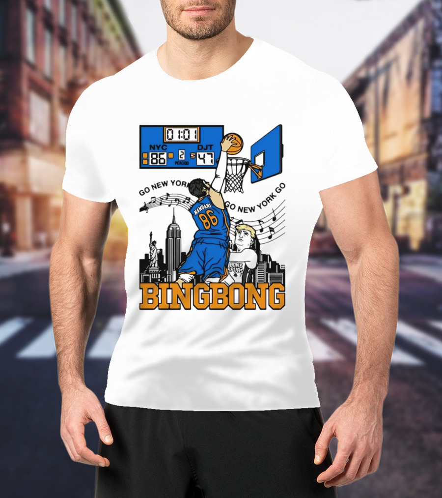 Mamdani 86 NYC DJT Go New York Basketball Bing Bong Epstein Files T-Shirt