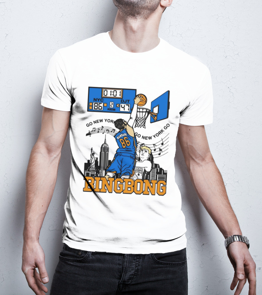 Mamdani 86 NYC DJT Go New York Basketball Bing Bong Epstein Files T-Shirt