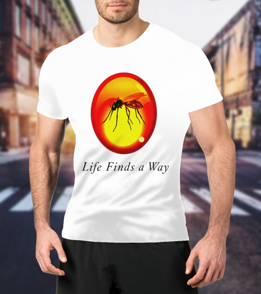 Mosquito In Amber Life Finds A Way Jurassic Park T-Shirt