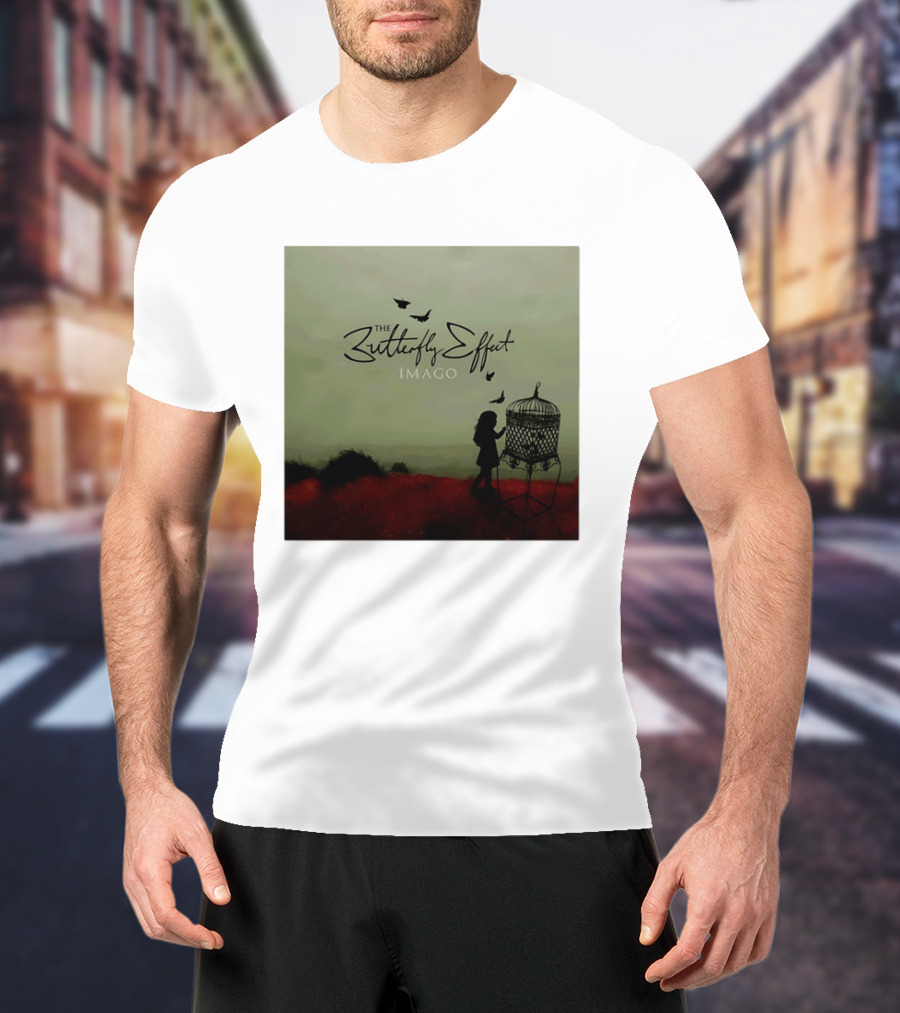 The Butterfly Effect IMAGO Silhouette With Birdcage And Butterflies T-Shirt
